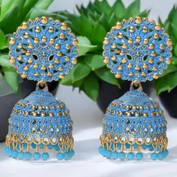Nilu's Collection Contemporary Jhumkas Earrings image 4