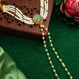 aadita Women Kundan Gold-Plated Ring Bracelet-picture-19