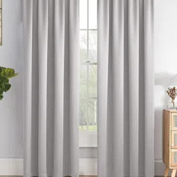 HOMEMONDE White 2 Pieces Black Out Door Curtains-picture-20