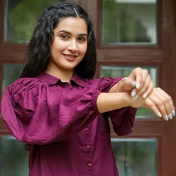 KALINI Puff Sleeve Shirt Dress image 4