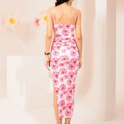 VANGULL Floral Print A-Line Midi Dress image 5