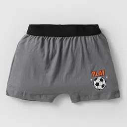 Bodycare Cotton Knit Boxers With Football Print Pack Of 3 - Green & Grey image 4