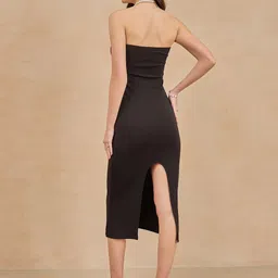 COLOR CAPITAL Women Off-Shoulder Bodycon Midi Dress image 4