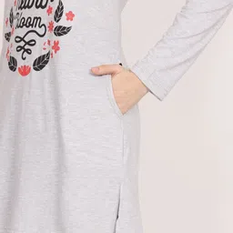 DDASPRATION Women Typography Printed Pockets T-shirt image 3