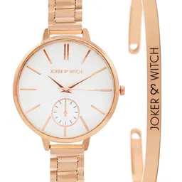 JOKER & WITCH Women White & Rose Gold-Toned Spellbound Watch & Bracelet Gift Set image 1
