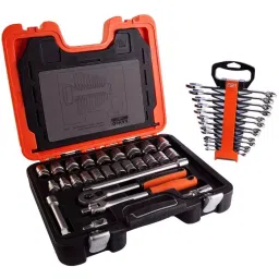 Bahco Standard Socket/Spanner Set Metric 1/2 inch with Ratchet 6 Point, S400 (Set of 40 Pcs) image 3