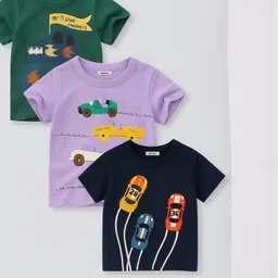 DAMN GUD DG Boys Pack Of 3 Printed T-shirts-picture-34