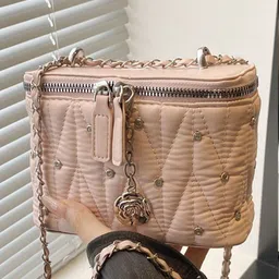 StyleCast Textured Detachable Sling Strap Zip Structured Sling Bag image 2