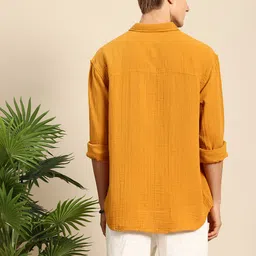 Mast & Harbour Men Oversized Pure Cotton Casual Shirt image 5