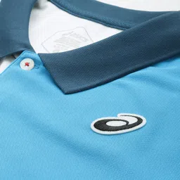 ASICS Men Colourblocked Polo Collar Quick-Dry Relaxed Fit T-shirt image 2