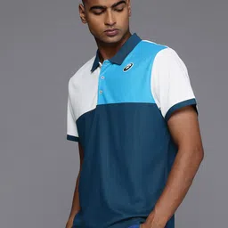 ASICS Men Colourblocked Polo Collar Quick-Dry Relaxed Fit T-shirt image 4