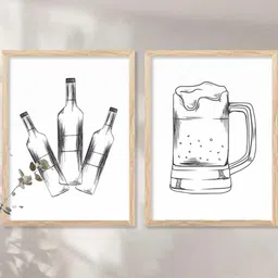 WALLLANE Brown 2 Piece Wood Wall Paintings-picture-16