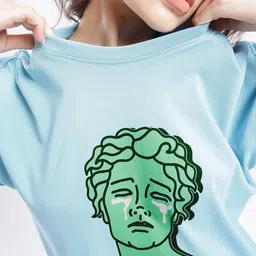 glitchez Mood Shift Relaxed Fit Graphic Printed T-shirt image 5