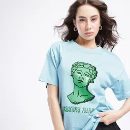 glitchez Mood Shift Relaxed Fit Graphic Printed T-shirt image 4