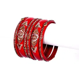 Fashionzara Set Of 6 Stone-Studded Bangles-picture-11