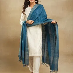 Fabindia Geometric Woven Design Dupatta-picture-23