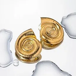 DressBerry Stainless Steel 18K Gold-Plated Spiral Shell Shaped Studs-image-88