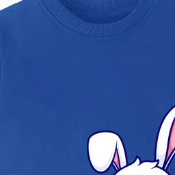 KAVEE Full Sleeves Rabbit Printed Sweatshirt - Royal Blue image 4