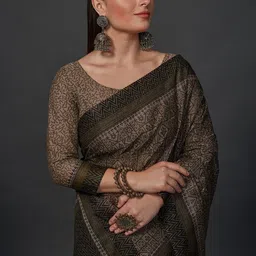 Rani Saahiba Ethnic Motifs Pure Cotton Block Print Saree image 4