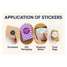 Asera 2000 Pcs Thank You Stickers Roll (1 inch/2.5 cm) Decorative Labels for Packaging, Small Business, Gifting & Party Favors (Thankyou 2) image 4