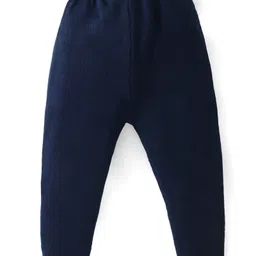 Babyhug Knit Full Sleeves Sweater Set with Argyle Design- Blue image 5