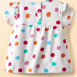 Babyhug Disney Single Jersey Knit Half Sleeves T-Shirts With Minnie Mouse Graphics Pack of 2 - White & Navy Blue image 5