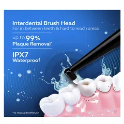 AGARO Cosmic Plus Sonic Electric Toothbrush for Adults, 5 Modes, 5 Brush Heads, Interdental Head, Carry Case, Rechargeable Black image 5