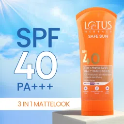 Lotus Herbals SafeSun 3in1 Matte look daily sunscreen,Tinted Sunscreen, SPF 40 PA+++, 100 g image 2