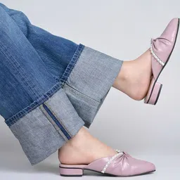 SZN Women Embellished Mules Flats-picture-24