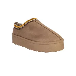 Truffle Collection Women Beige Solid Boots image 2