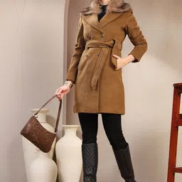 Juelle Lepal Collar Longline Single-Breasted Overcoat image 4