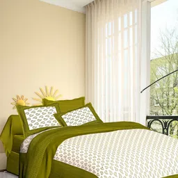 MILAAV Green 144 TC Bedsheet with 2 Pillow Covers-picture-40