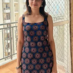 DIVASTRI Women Ethnic Motifs Printed Square Neck Pure Cotton Straight Kurti-picture-36