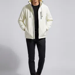 Mast & Harbour Hooded Sporty Jacket With Patchwork image 3