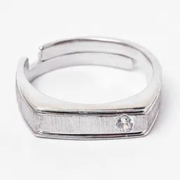 Clara Men 925 Sterling Silver CZ Studded Finger Ring image 5