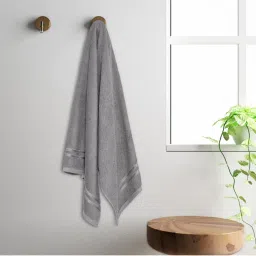 Welspun Quick Dry Pure Cotton Bath Towel Grey (M)-picture-24