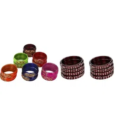 SOMIL Set Of 20 Artificial Stone Studded Bangles-picture-32