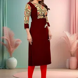 KHANJAN FASHION Geometric Printed Straight Kurta image 2