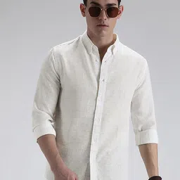 Banana Club Men Classic Slim Fit Semi Sheer Checked Casual Shirt-picture-26