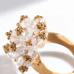 Nias Jewels Imperial Noir Bloom Crystal Blossom Finger Ring image 2
