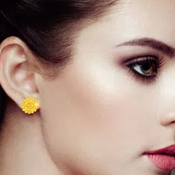 DIVASTRI Set Of 2 Gold-Plated Circular Studs Earrings image 4