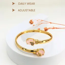 Anouk 18k Gold-Plated American Diamond Kada Bracelet image 4