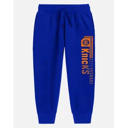 Trampoline Pack Of 2 Typography Printed Track Pants - Blue & Black image 4