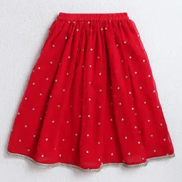 The Magic Wand Woven Sleeveless Mirror Work Detailed Lehenga Choli With Dupatta Set - Yellow image 4