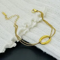 MYKI Stainless Steel Gold-Plated Link Bracelet-picture-23
