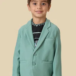 YK Boys Striped Single-Breasted Full Sleeves Blazer With Graphic Printed T-Shirt-picture-37