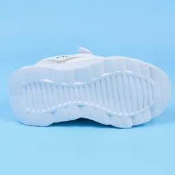 Babyoye Velcro Closure Solid Sneaker Shoes - White image 5
