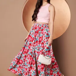 OTABU Printed High-Rise Flared Palazzos image 4