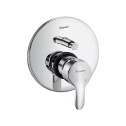 Parryware 3-Inlet Diverter Upper Trim Pruno Series Silver Stainless Steel Chrome Finish, T5884A1-picture-12