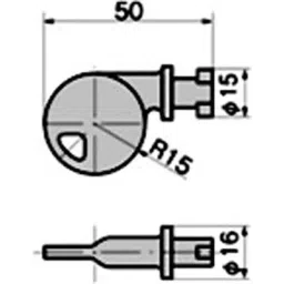 TAKIGEN Key Handle Zinc Alloy 30 g, #0062-H-picture-27